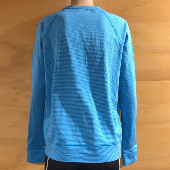 UA ColdGear CozyZip Crew Microstripe Blue - Picture 3 of 9
